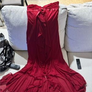 Elegant Red Evening Gown
